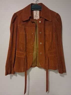Gassy Jack Women’s Suede Jacket in Rust Brown - Vintage Style